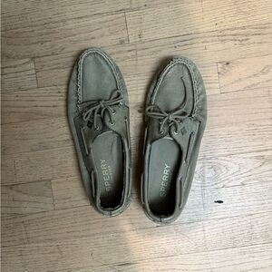 Sperry Men's Olive Boat Shoes